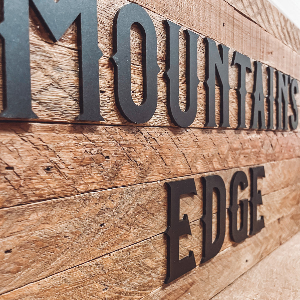 Wood Framed Sign with Family/Business Name