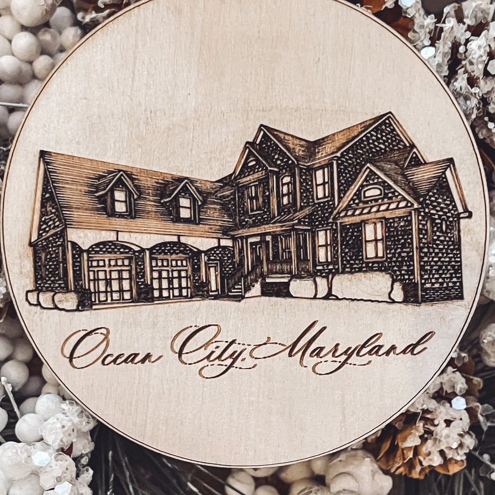 Engraved Home Drawing