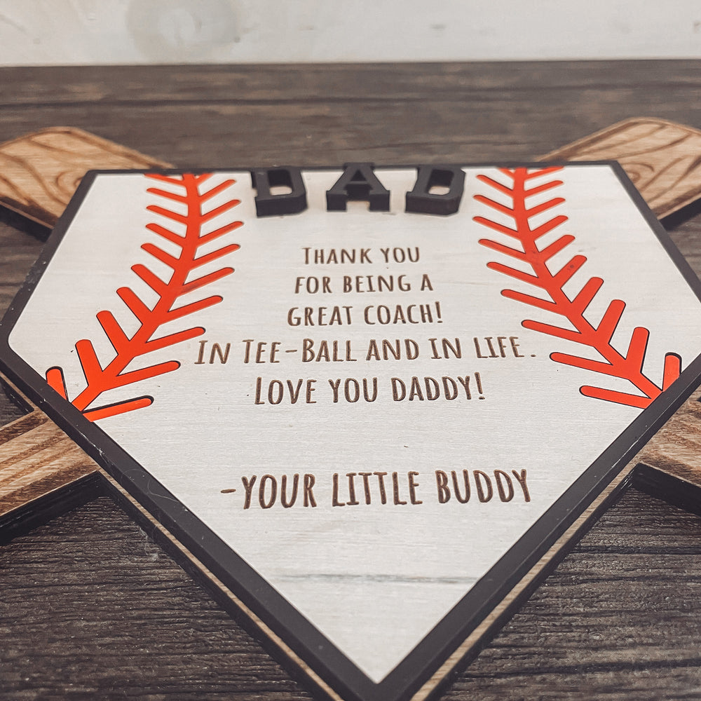 Baseball Plaque for Coach or Fans