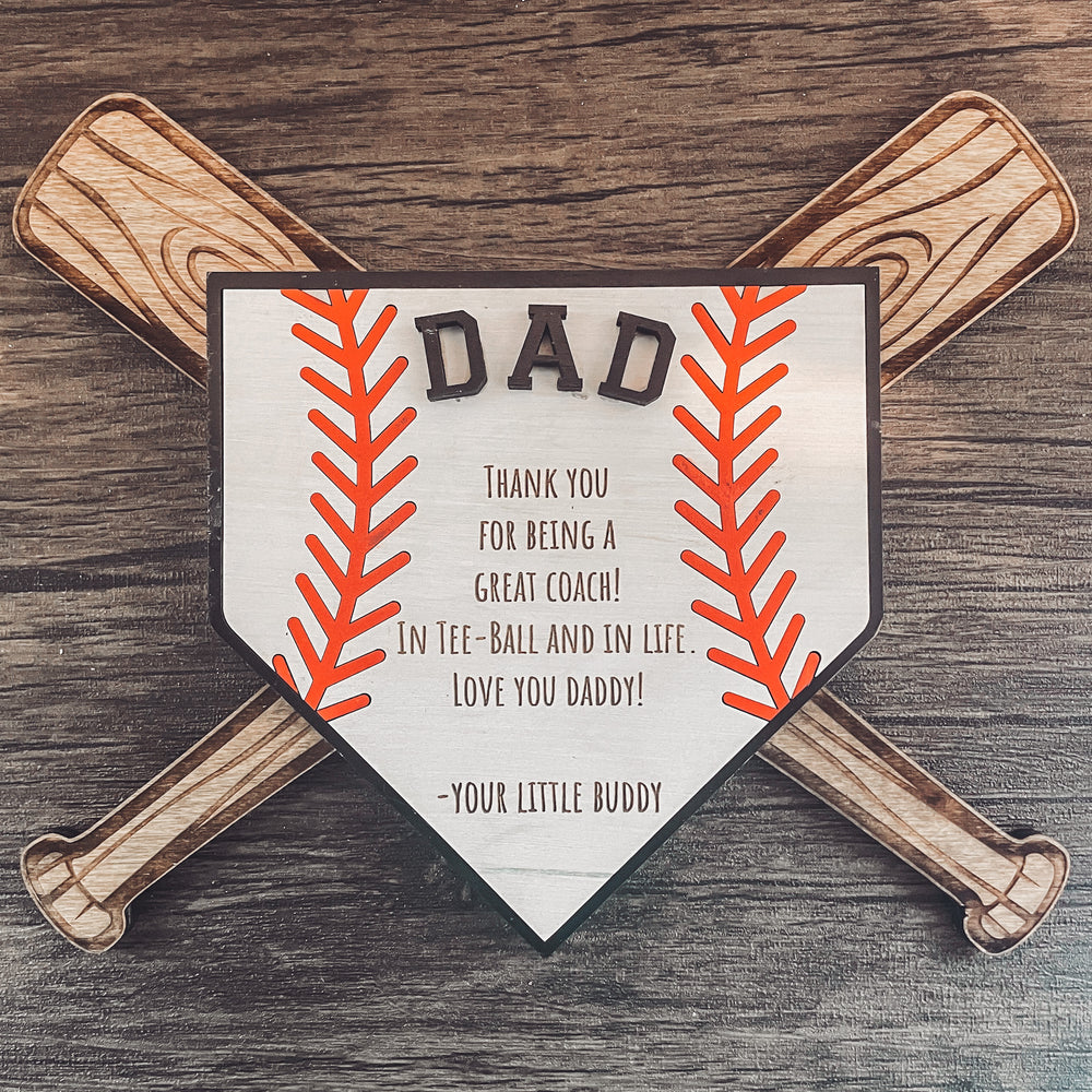 Baseball Plaque for Coach or Fans