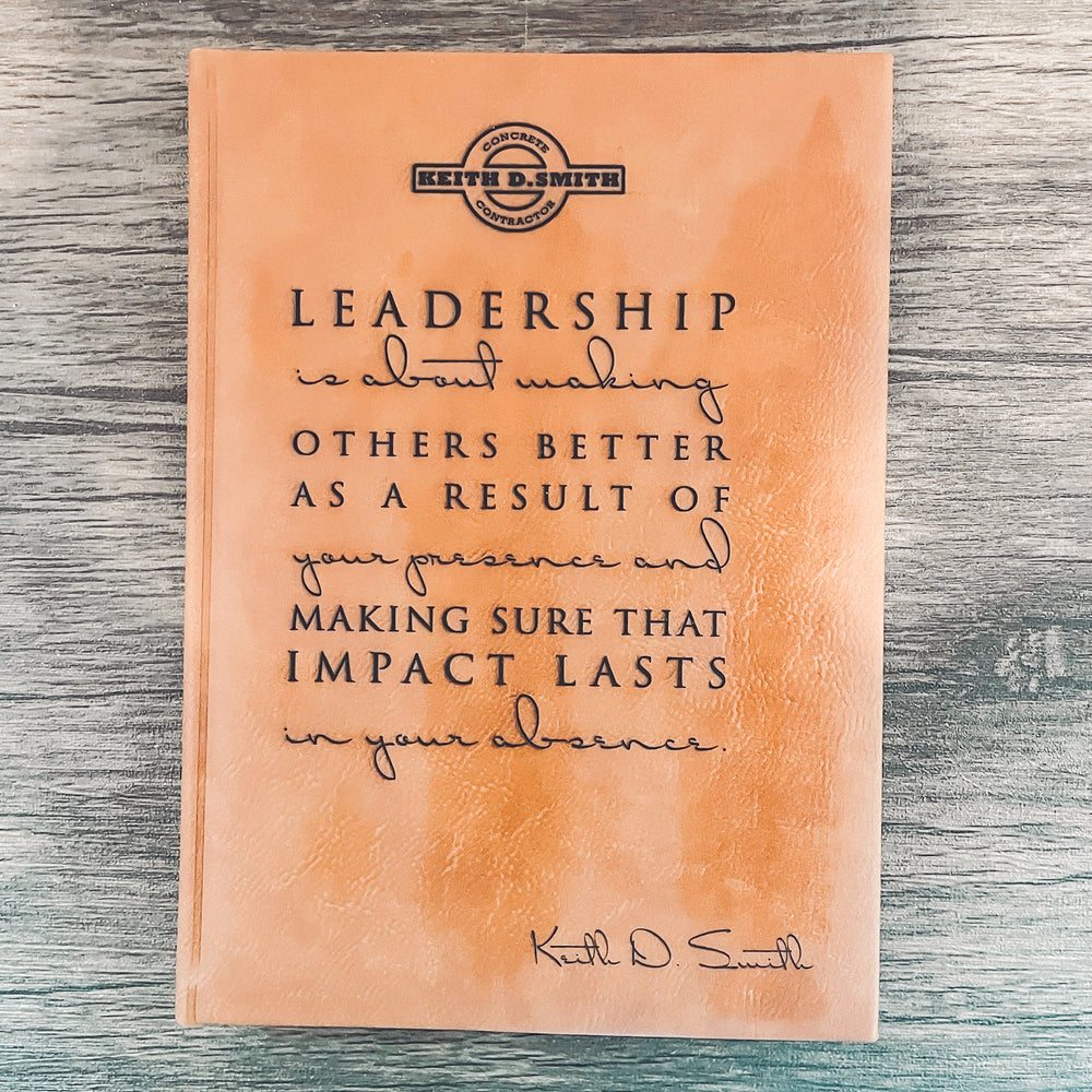 Personalized Engraved Journals for Him – Script and Grain