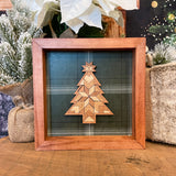 Barn Quilt Christmas Tree Box Frame Sign