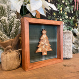 Barn Quilt Christmas Tree Box Frame Sign