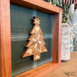 Barn Quilt Christmas Tree Box Frame Sign