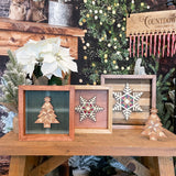 Barn Quilt Christmas Tree Box Frame Sign