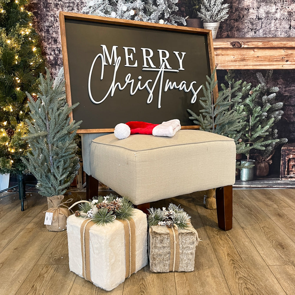 Merry Christmas Modern Farmhouse Style Sign