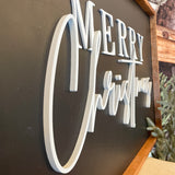 Merry Christmas Modern Farmhouse Style Sign