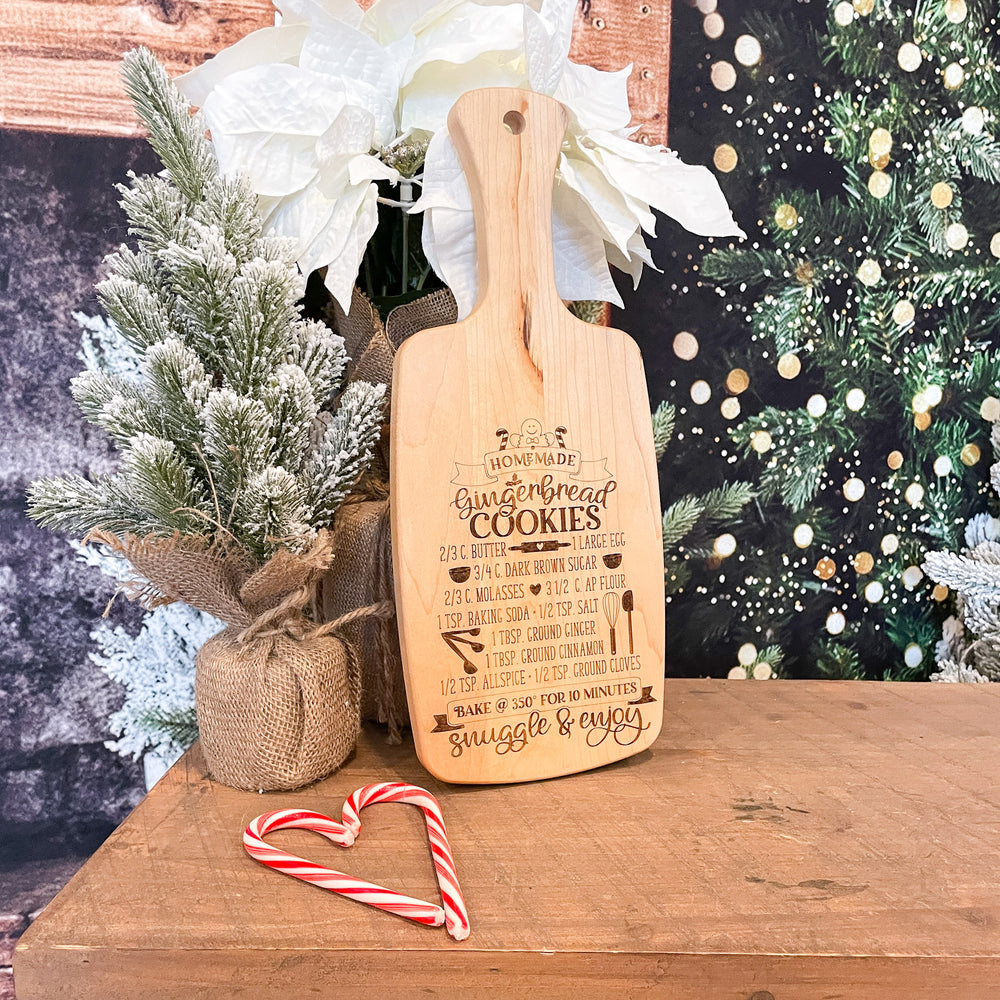 Gingerbread Recipe Cutting Board