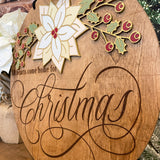 All Hearts Come Home for Christmas 18" Door Hanger
