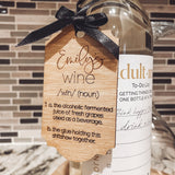 "Wine Defined" Personalized Wine Bottle Gift Tag