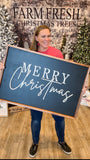 Merry Christmas Modern Farmhouse Style Sign