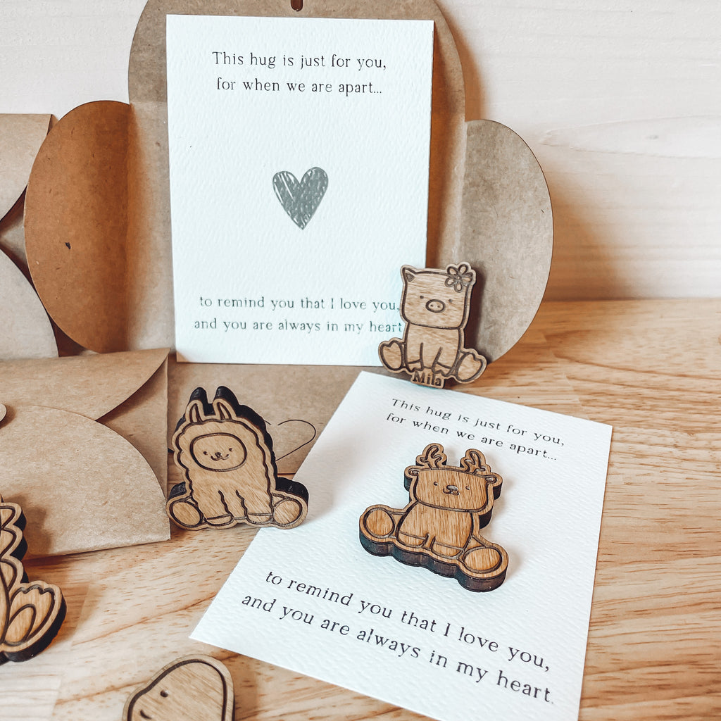 Pocket Pal Hug Buddies – Script and Grain