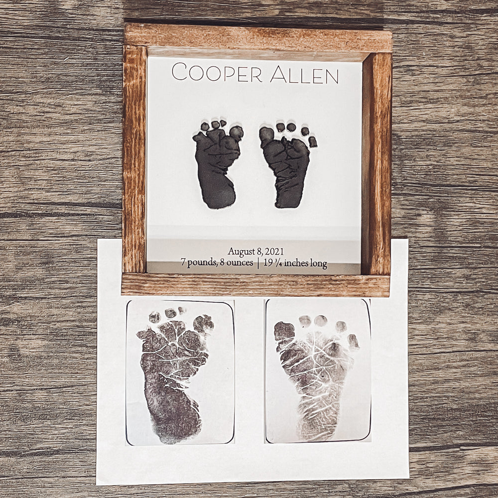 Baby Footprint Farmhouse Sign