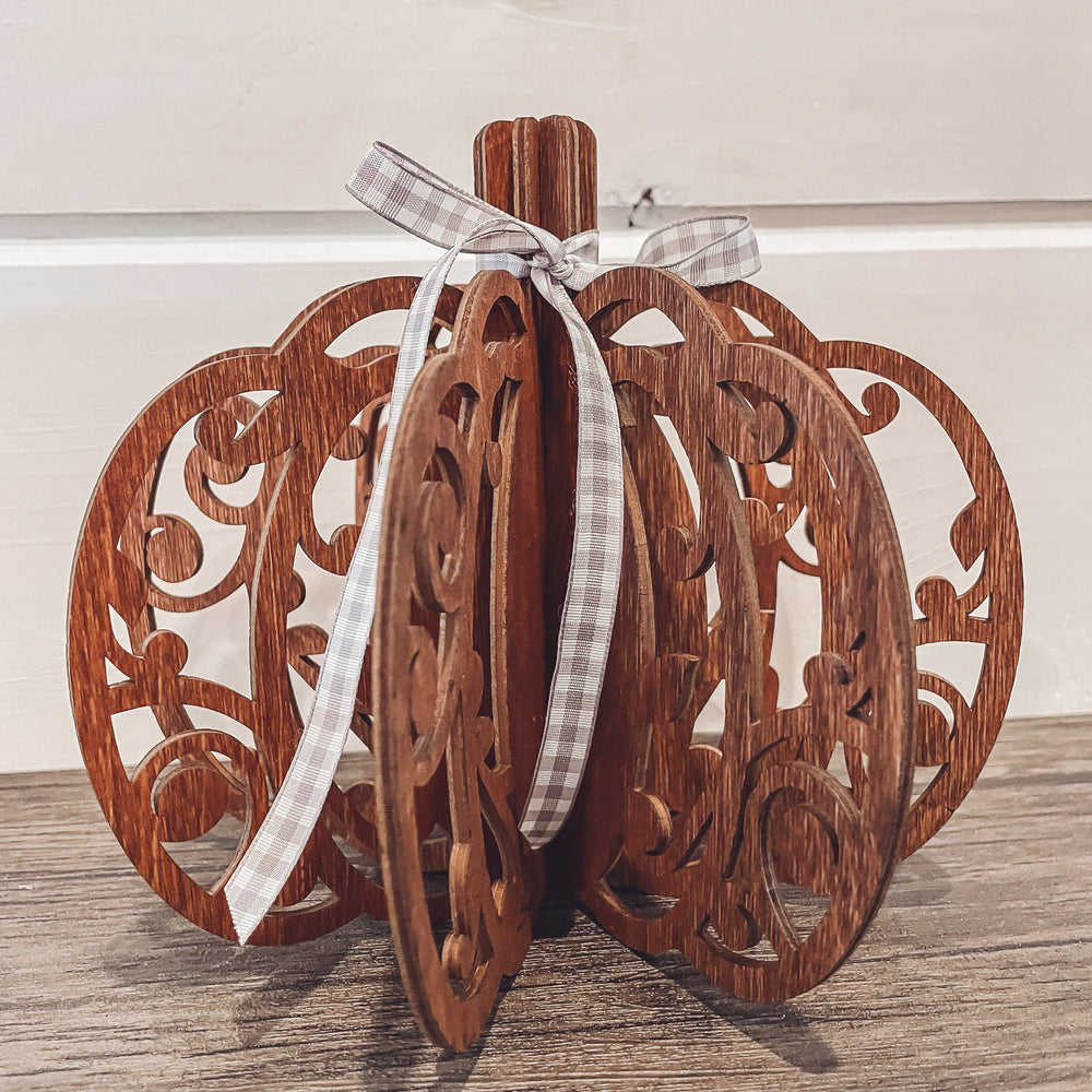 3D Wooden Pumpkins