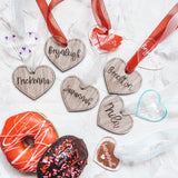 Acrylic Heart Tag with Engraved Name