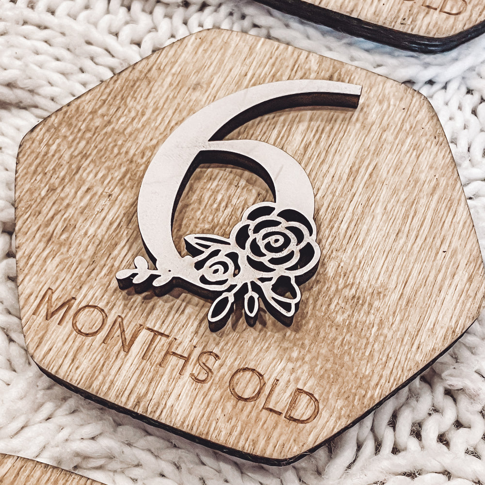 Floral Milestone Prop for Baby