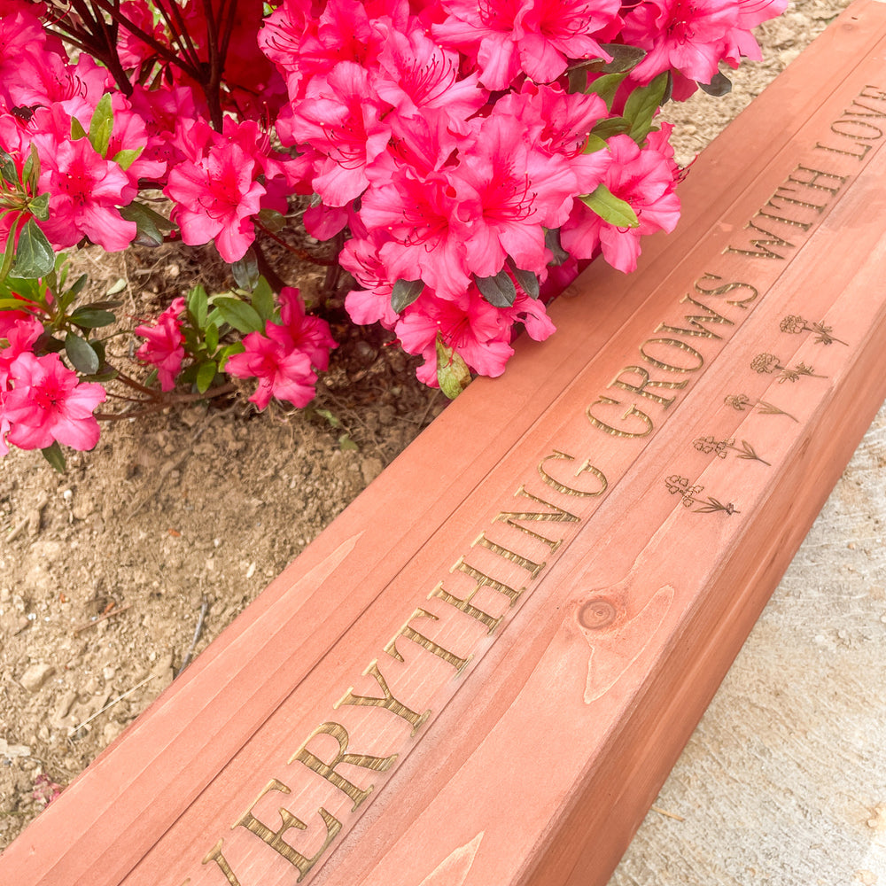 Bouquet Bar: Engraved Wooden Planters Box