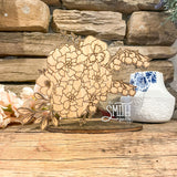 Bouquet Bar: Hand drawn Floral Shelf, Desk or Mantel Sitter