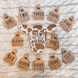 Cow + Cattle Tag Theme Milestone Markers