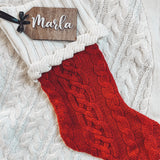 Wooden Stocking Name Tags - Double Layer