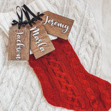 Wooden Stocking Name Tags - Double Layer