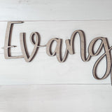 Frameless Wooden Name Sign for Nursery