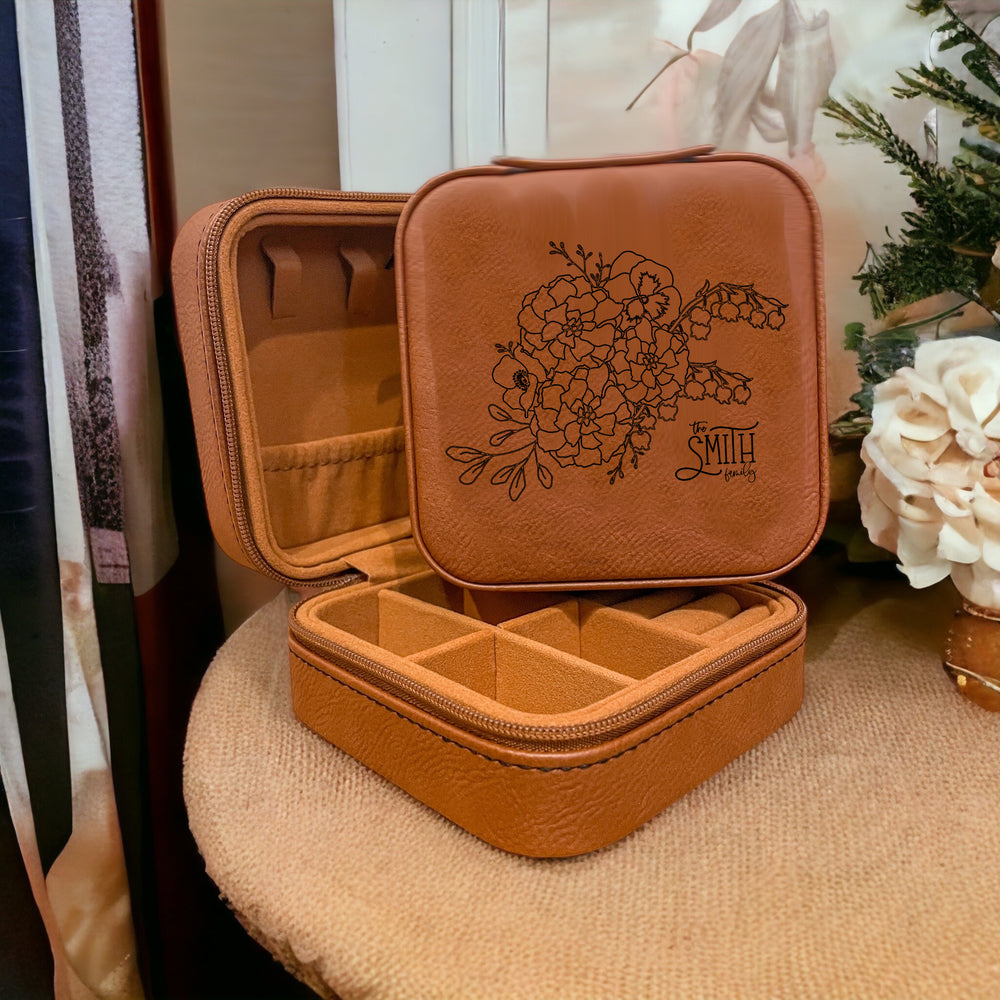 Bouquet Bar: Leather Travel Jewelry Box