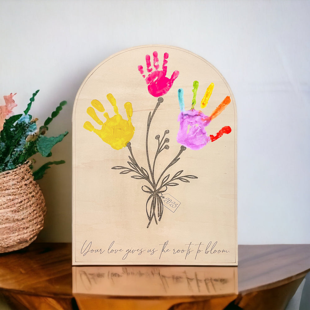 Flower Handprint or Fingerprint Art Display