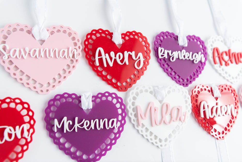 Heart Doily Valentine Tags for Decor or Gifts